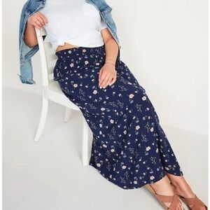 Old Navy, Large, Floral Blue Maxi Skirt
